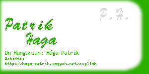 patrik haga business card